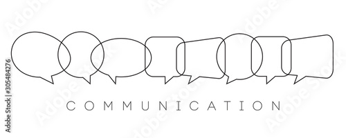 speech bubbles, communication concept, vector illustration