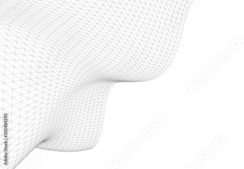 Architectural drawing. Geometric background 3d