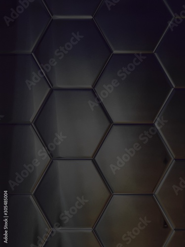 Dark black color tone  hexagonal pattern background. Ideal for brochure   flyer  website cover design.