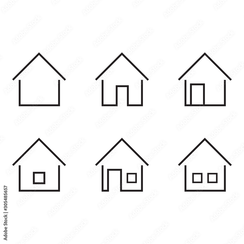 Vector home icons Vector home icons