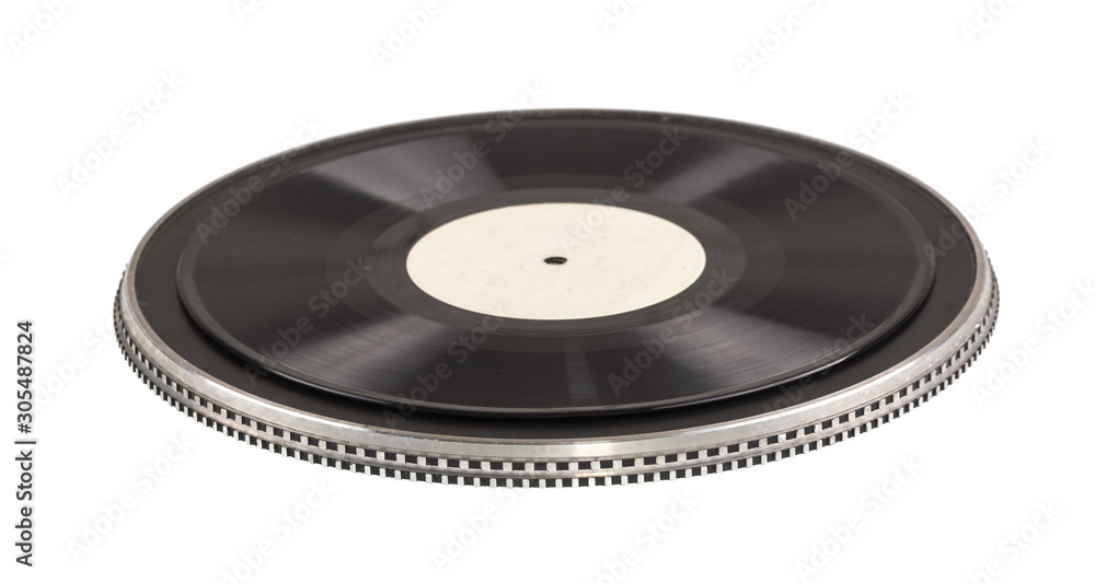 record player with vinyl disc isolated on white background record player with vinyl disc isolated on white background