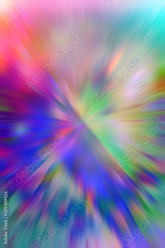 Focused motion background with holographic colors.