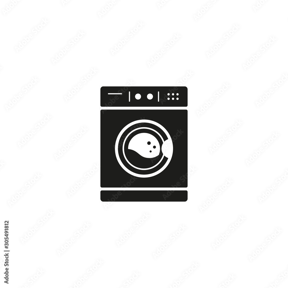 Washing machine icon. Vector