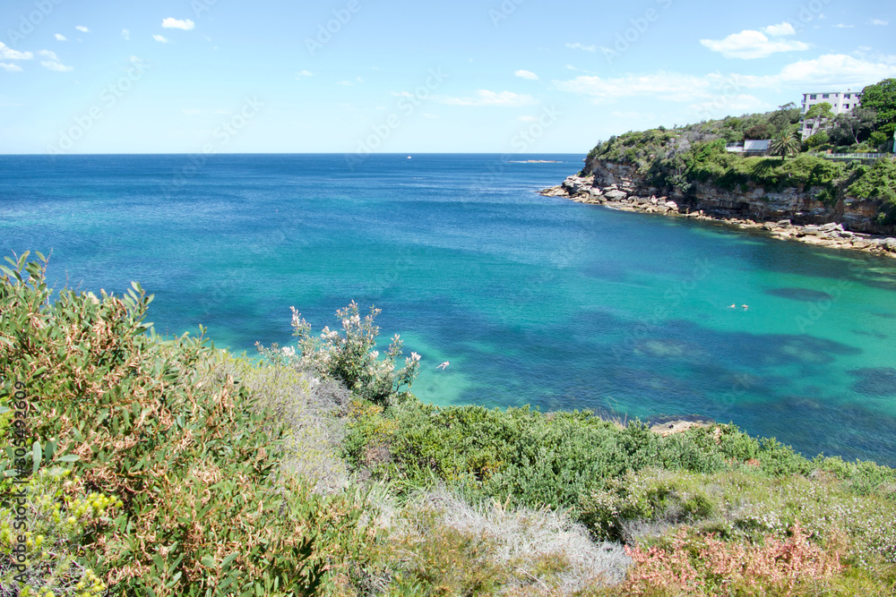 Bondi Beach in Sydney, Australia. Idyllic beach in the eastern suburbs of Sydney. Bondi Beach in Sydney, Australia. Idyllic beach in the eastern suburbs of Sydney.