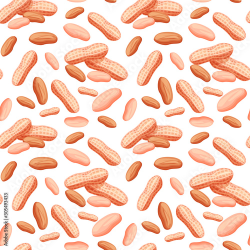 Peanuts vector seamless pattern, cartoon style design.