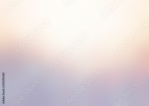 Warm glow on cold blue empty background. Frosty pastel blurred texture. Winter subtle abstract illustration. photo