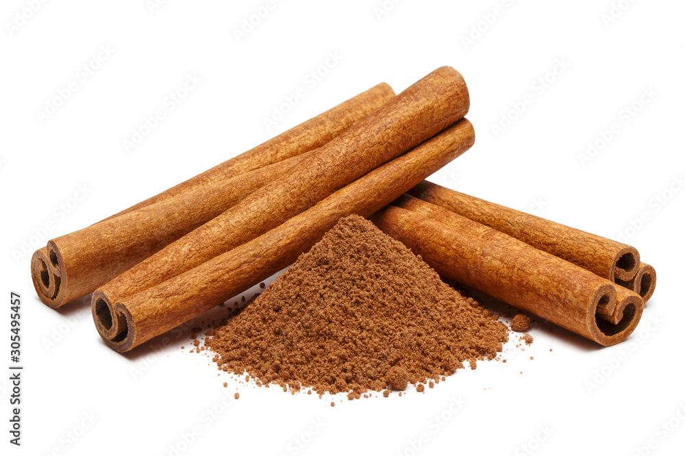 Aromatic cinnamon, isolated on white Aromatic cinnamon, isolated on white