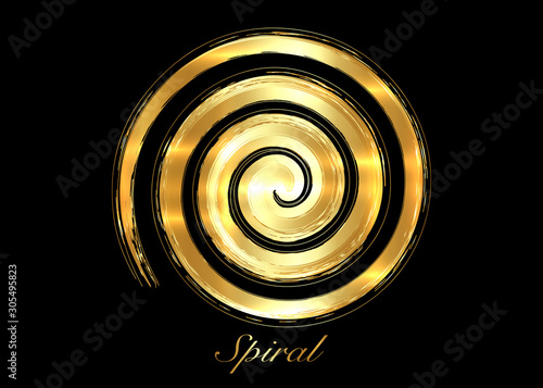 Obraz na płótnie Gold Ancient Spiral