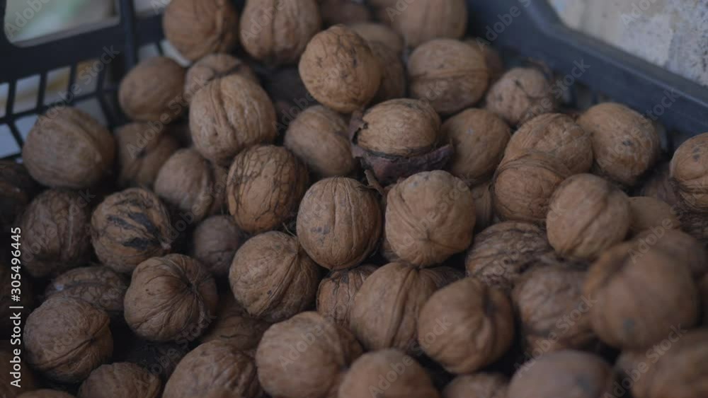 A lot of walnut for the drawer, close-up. A lot of walnut for the drawer, close-up.