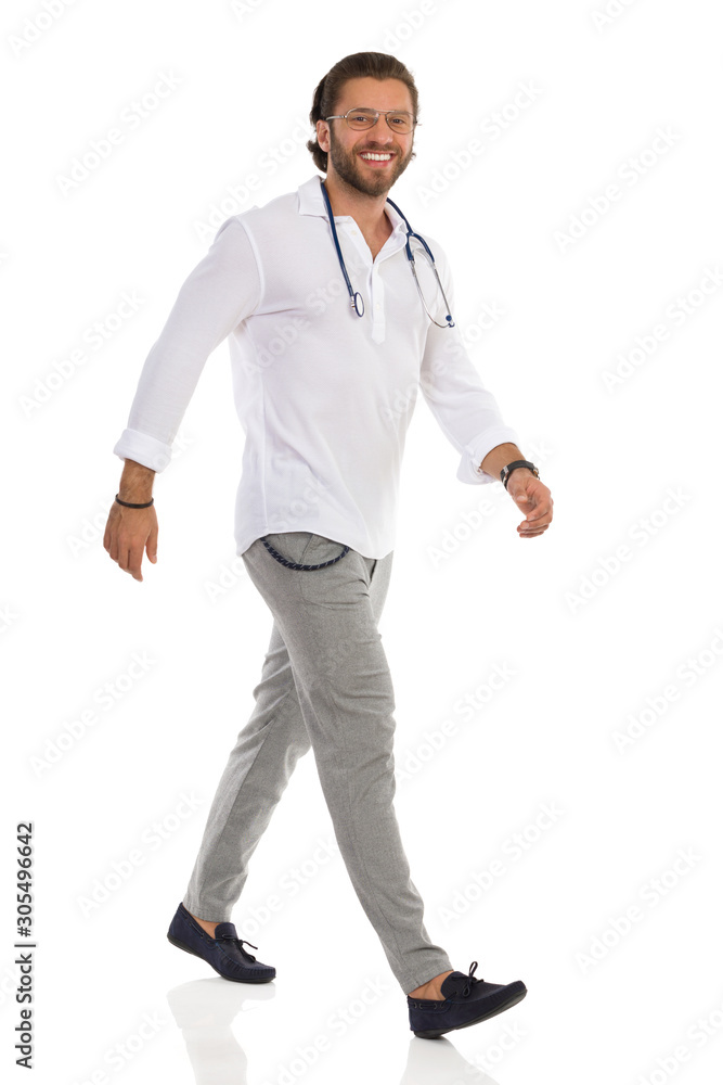 doctor with stethoscope isolated on white doctor with stethoscope isolated on white