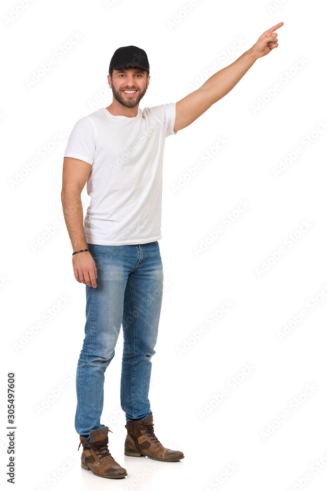 young man pointing at something young man pointing at something