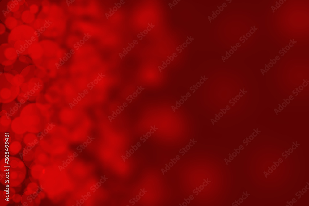 red Abstract texture Christmas background with light bokeh on red background