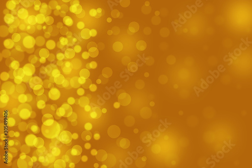 gold Abstract texture Christmas background with light bokeh on yellow background