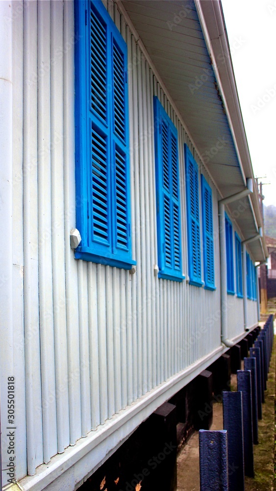 Obraz premium Blue and White House