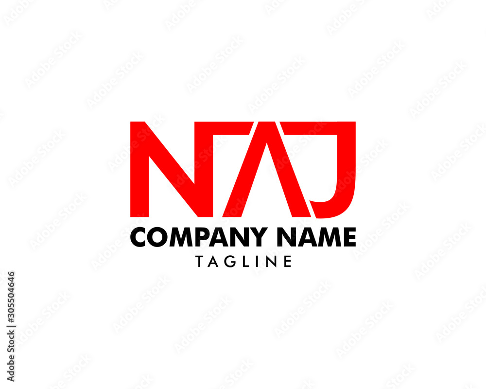 Initial Letter NAJ Logo Template Design Initial Letter NAJ Logo Template Design