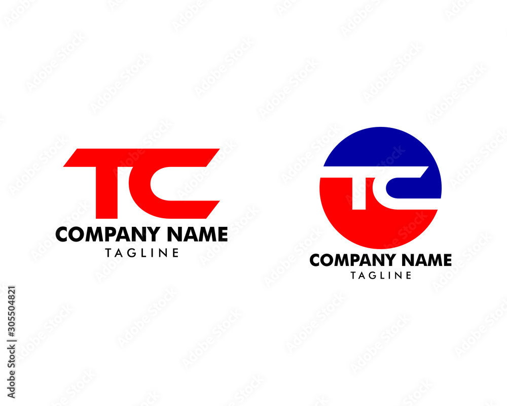 Set of Initial Letter TC Logo Template Design Set of Initial Letter TC Logo Template Design