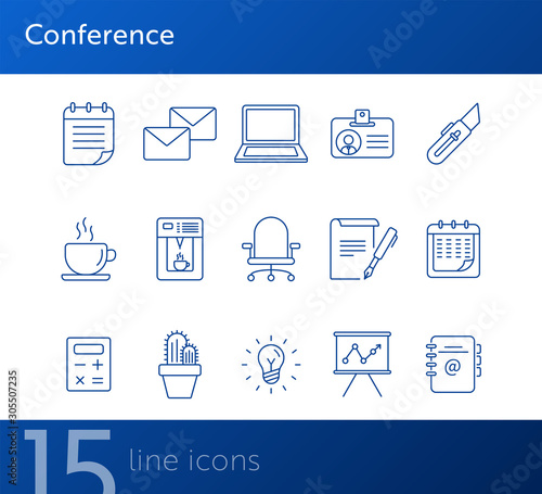 Conference icon set