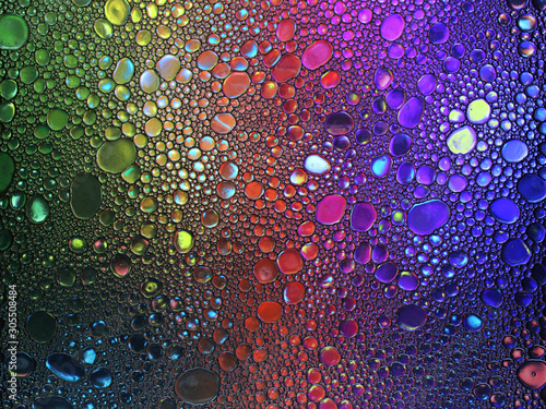 Abstract multicolor water oil soap bubbles mixed texture