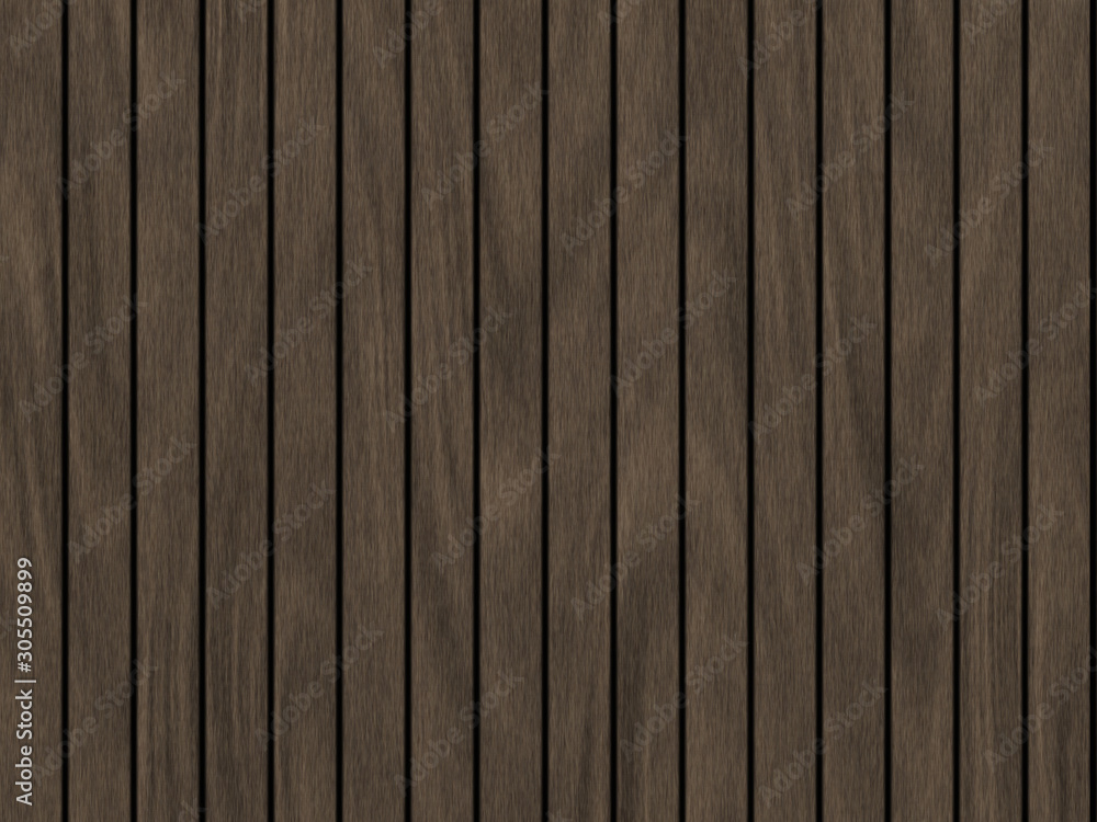 Naklejka premium Wood texture background pattern. Dark hardwood planks surface of wooden board floor wall fence. Abstract timber decorative illustration.