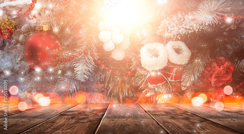 Christmas holiday table. Em...