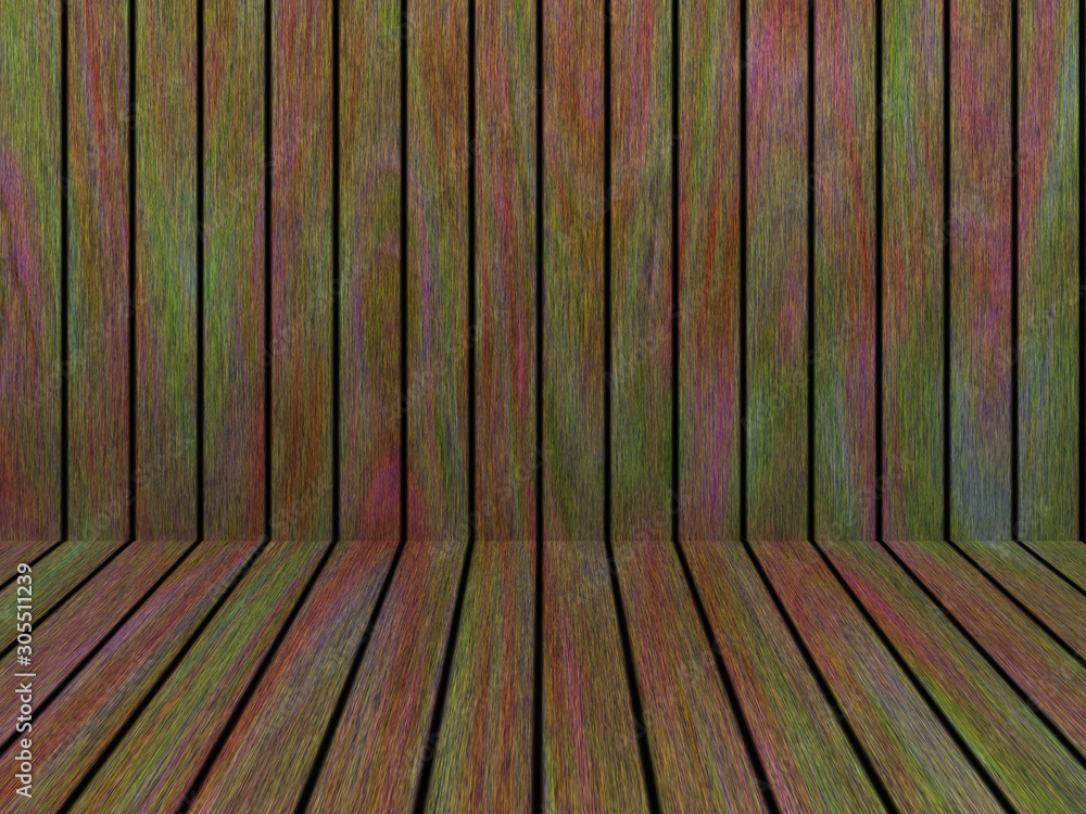 Fototapeta premium Wood texture background pattern. Dark hardwood planks surface of wooden board floor wall fence. Abstract timber decorative illustration.