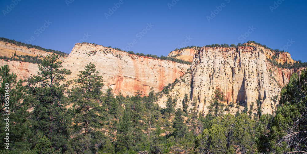 Sandstone mountains in Zion National Park