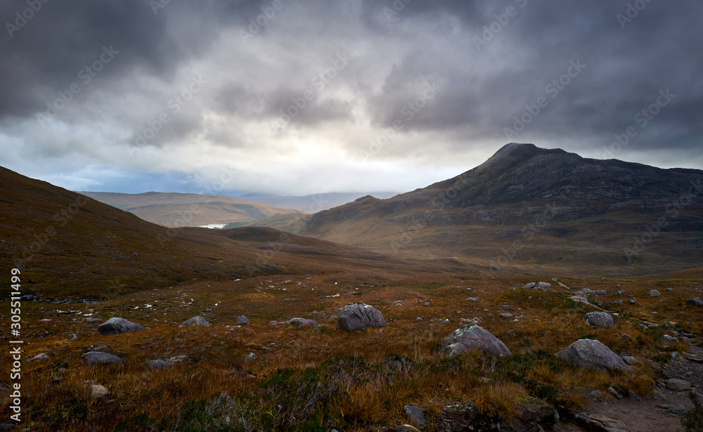 Views of Sgurr Dubh on a cloudy winters day in Glen Torridon in the North West Highlands of Scotland. Views of Sgurr Dubh on a cloudy winters day in Glen Torridon in the North West Highlands of Scotland.