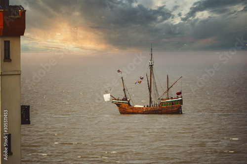 Caravel The Matthew passes land