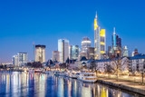 Frankfurt am Main, River, Tour Boats, Quay, Skyline, Germany