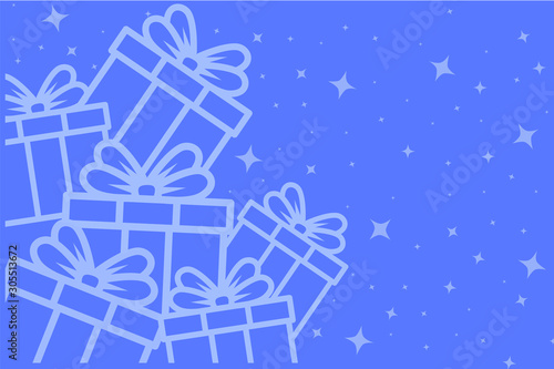 Presents christmas graphic gift card