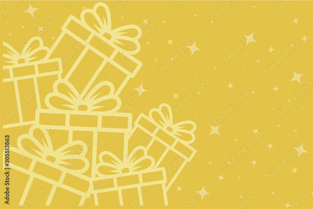 Presents christmas graphic gift card