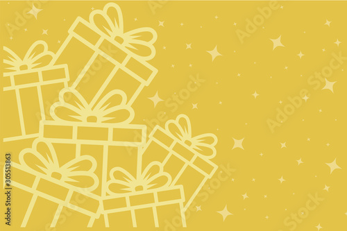 Presents christmas graphic gift card