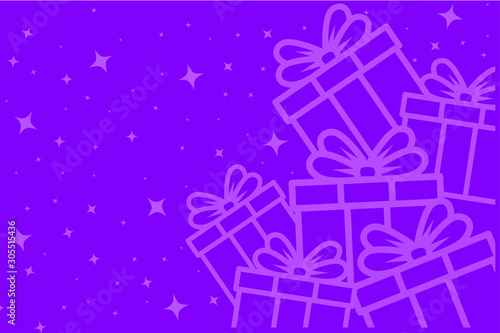 Presents christmas graphic gift card