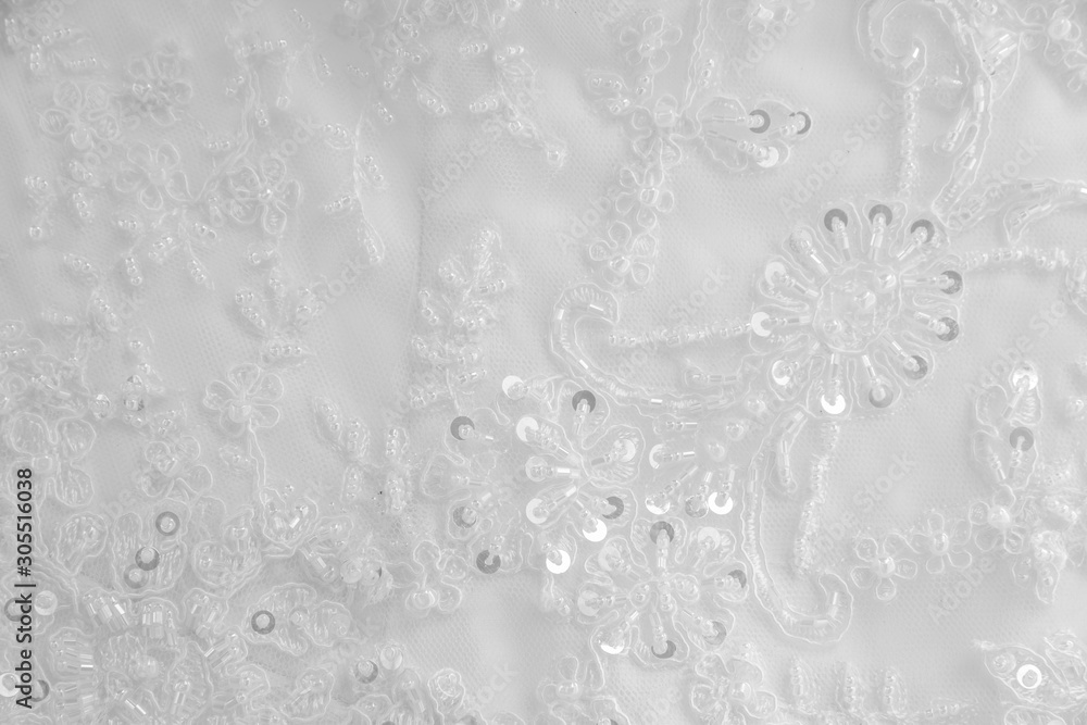 A detailed picture the wedding dress closeup A detailed picture the wedding dress closeup