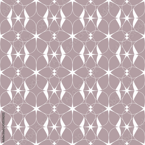 Seamless abstract floral pattern in oriental style. Geometric flower ornament.