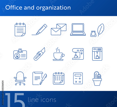 Office and organization icon set