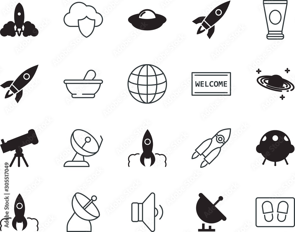 space vector icon set such as: cloud, transmission, secure, safety ...