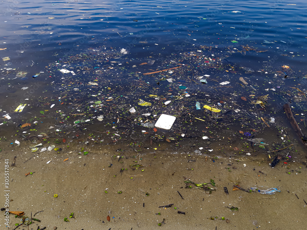 trash and pollution in guanabara´s beach trash and pollution in guanabara´s beach
