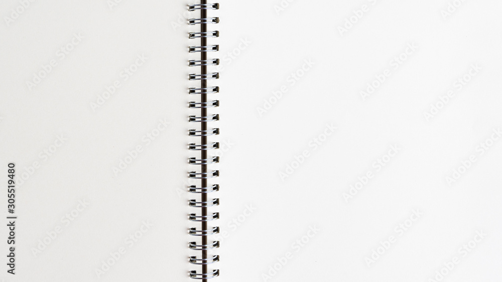 close up top view of blank notebook or notepad paper background, mock up template, white space close up top view of blank notebook or notepad paper background, mock up template, white space
