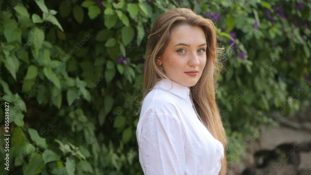 Young beautiful girl posing outdoor Young beautiful girl posing outdoor