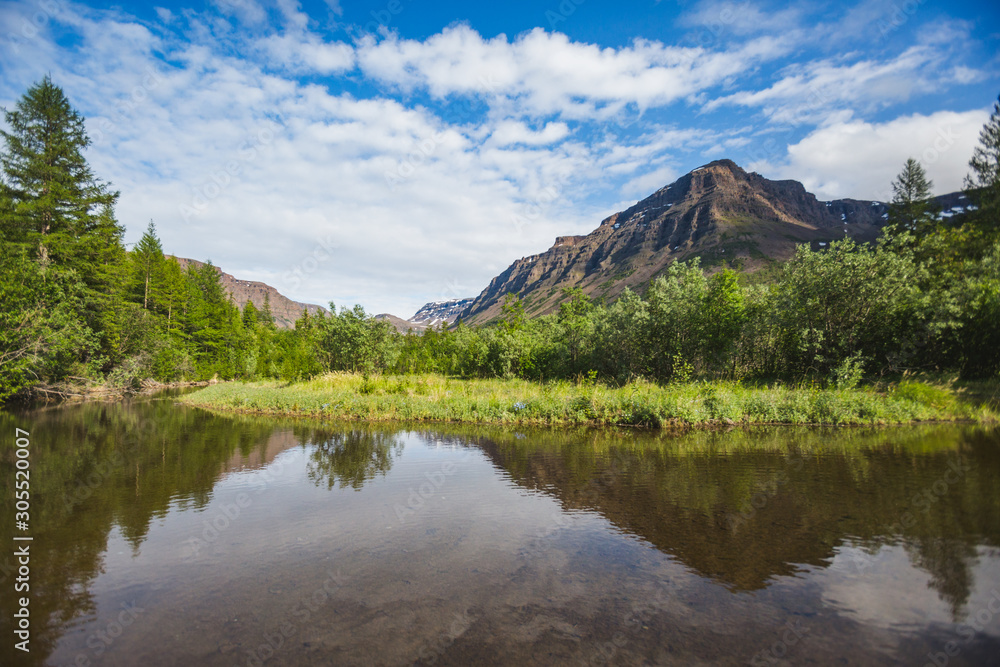 Hoisey River on Putorana Plateau. Russia, Siberia