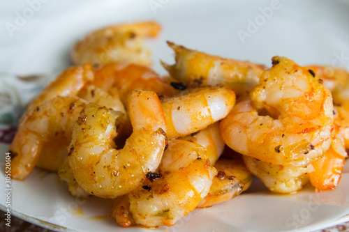 grilled sea shrimps