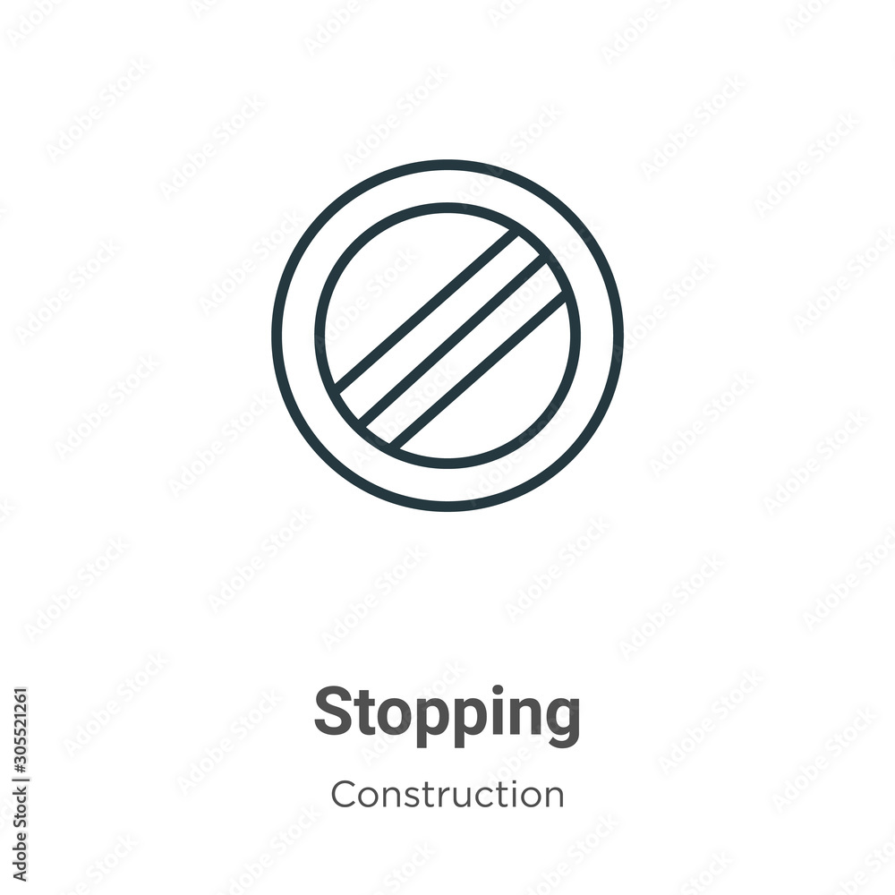 Stopping Outline Vector Icon Thin Line Black Stopping Icon Flat Vector Simple Element Illustration From Editable Construction Concept Isolated On White Background Stock ベクター Adobe Stock Stopping Outline Vector Icon Thin Line Black Stopping Icon Flat Vector Simple Element Illustration From Editable Construction Concept Isolated On White Background Stock ベクター Adobe Stock