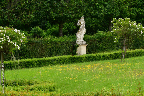 Villarceaux, France - june 9 2019 : historical castle photo