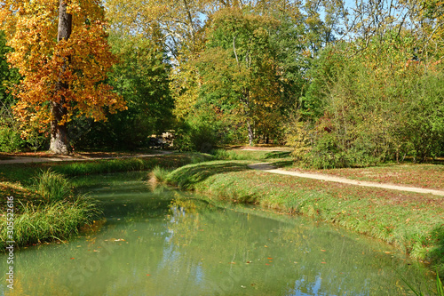 Versailles; France - october 14 2018 : Petit Trianon park in the Marie Antoinette estate photo