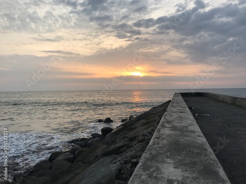 sunset on the beach