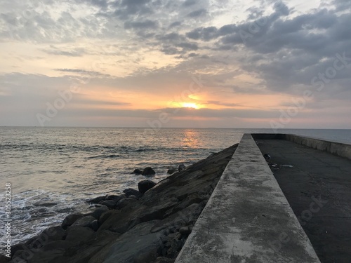 sunset on the beach