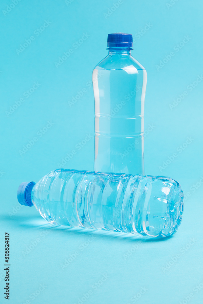 plastic water bottle on a white background plastic water bottle on a white background