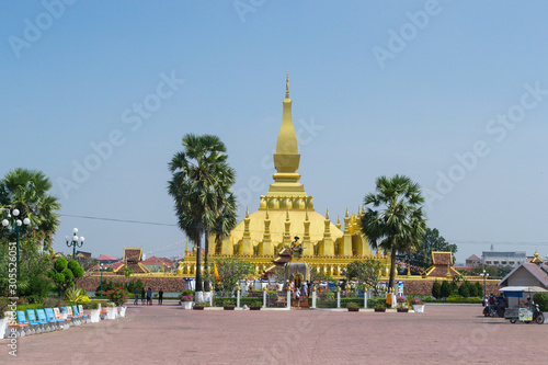 Pha That Luang in Vientiane Laos