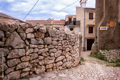 croatia old town street building stone wall